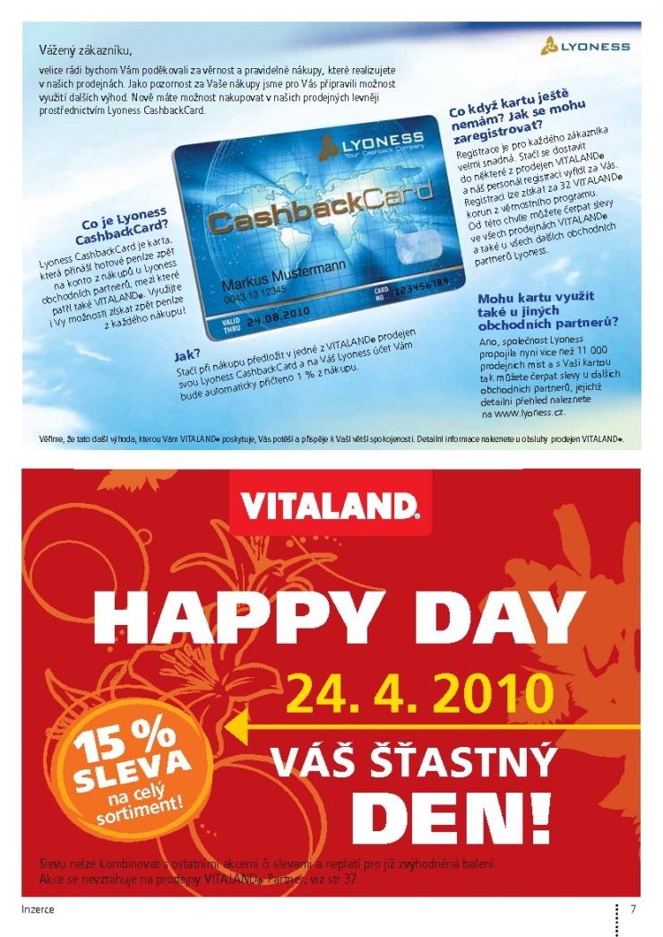 leták Vitaland akční leták strana 1 leták Vitaland akční leták strana 1