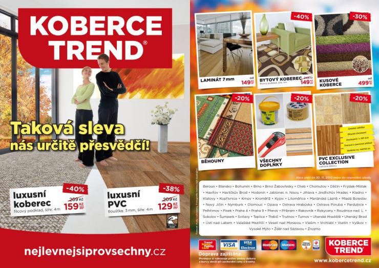 leták Koberce Trend aktuální leták strana 1 leták Koberce Trend aktuální leták strana 1