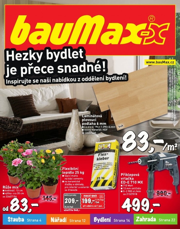 leták Baumax leták strana 1