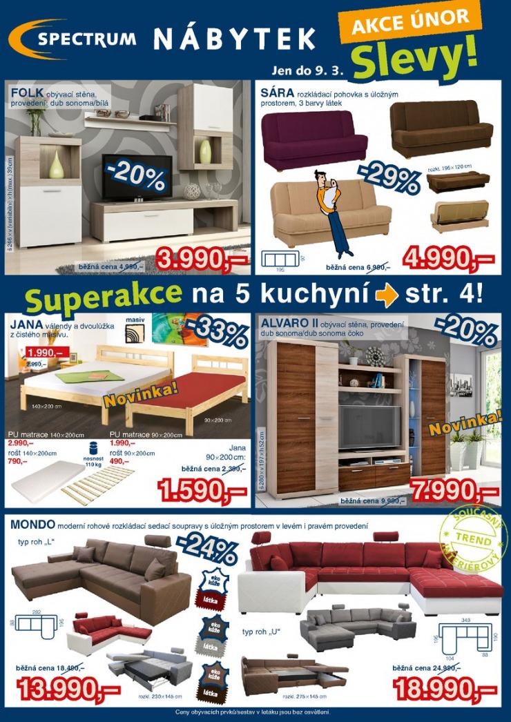 leták Spectrum nábytek Akční leták od 12.2.2014 strana 1 leták Spectrum nábytek Akční leták od 12.2.2014 strana 1