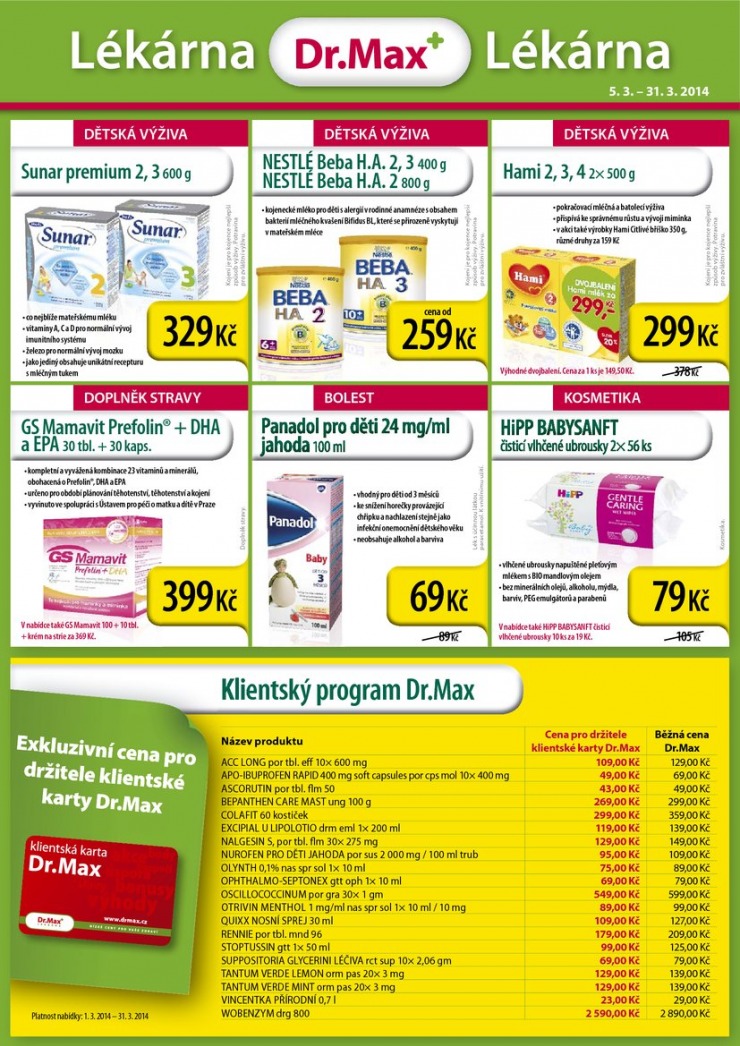 leták Dr. Max lékárna Aktuální leták od 5.3.2014 strana 1 leták Dr. Max lékárna Aktuální leták od 5.3.2014 strana 1