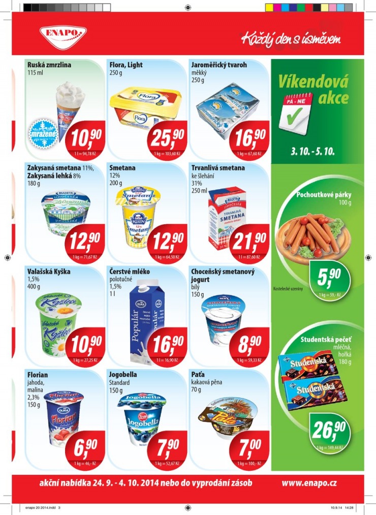 leták Enapo Akční leták od 24.9.2014 strana 1 leták Enapo Akční leták od 24.9.2014 strana 1