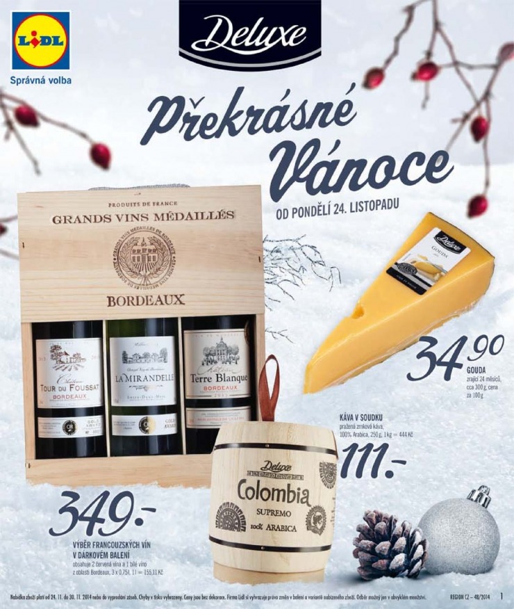 leták Lidl Akční nabídka od 24.11.2014 strana 1