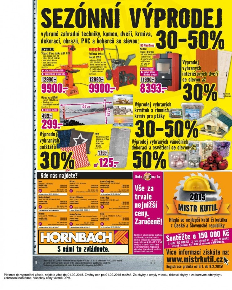 leták Hornbach Aktuální leták od 3.1.2015 strana 1 leták Hornbach Aktuální leták od 3.1.2015 strana 1