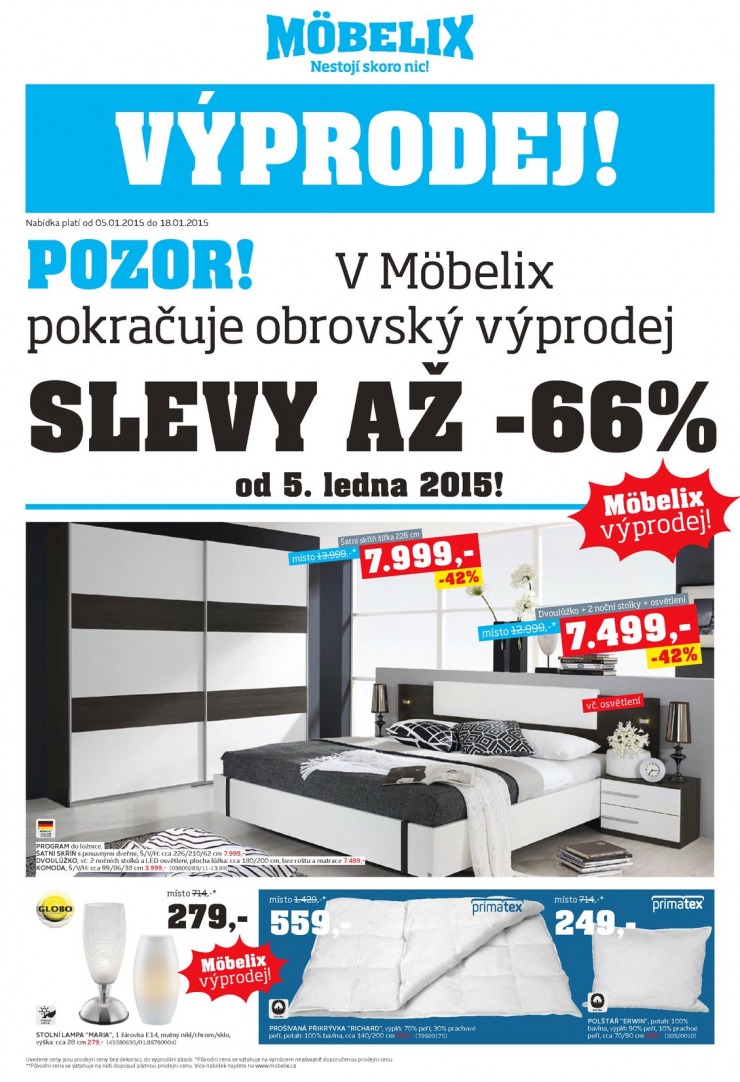 leták Mobelix Aktuální prospekt od 5. 1. 2015 strana 1 leták Mobelix Aktuální prospekt od 5. 1. 2015 strana 1