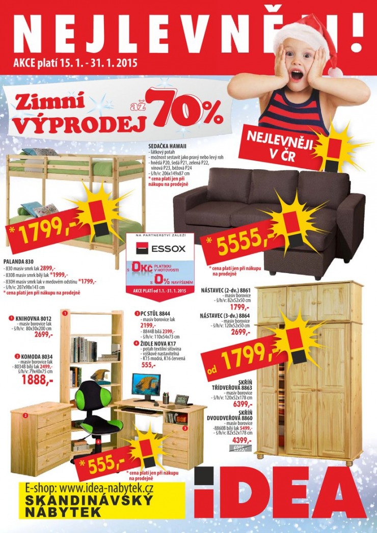 leták Idea nábytek Akční leták od 15.1.2015 strana 1 leták Idea nábytek Akční leták od 15.1.2015 strana 1