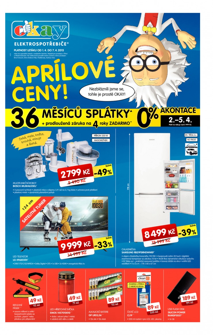 leták Okay Aktuální leták od 1.4.2015 strana 1 leták Okay Aktuální leták od 1.4.2015 strana 1