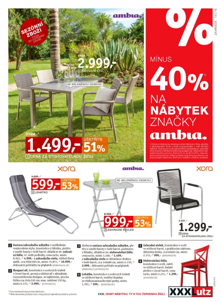 leták XXXLutz Bytové trendy od 14.4.2015 strana 1 leták XXXLutz Bytové trendy od 14.4.2015 strana 1