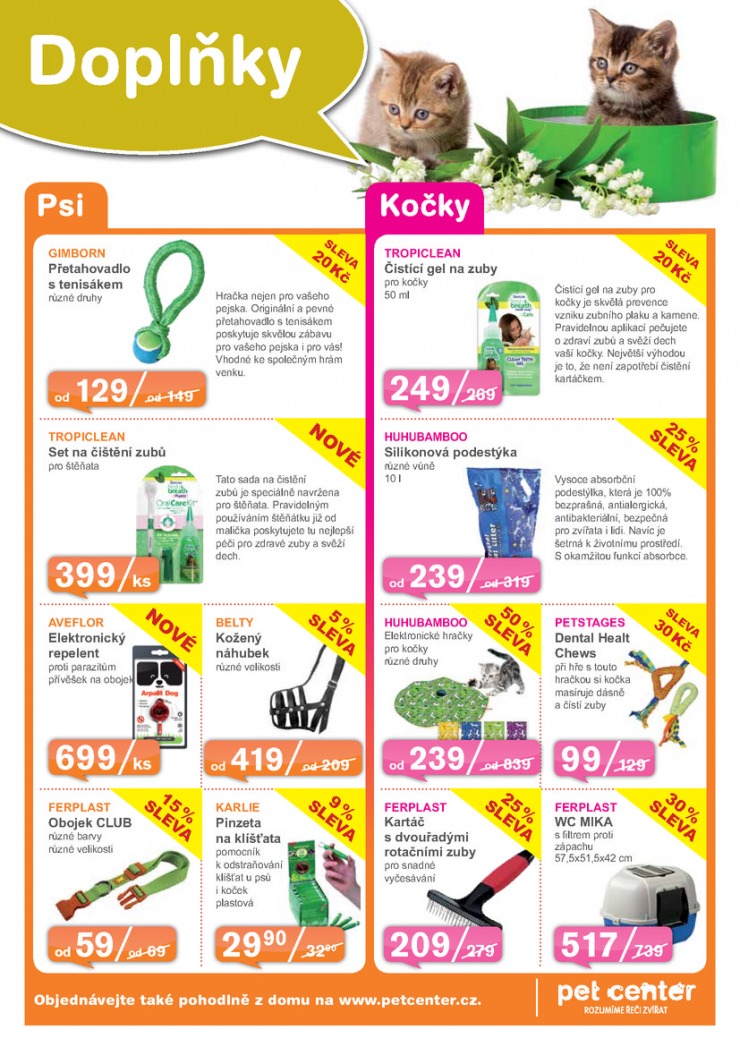 leták Pet Center Akční leták od 1.5.2015 strana 1