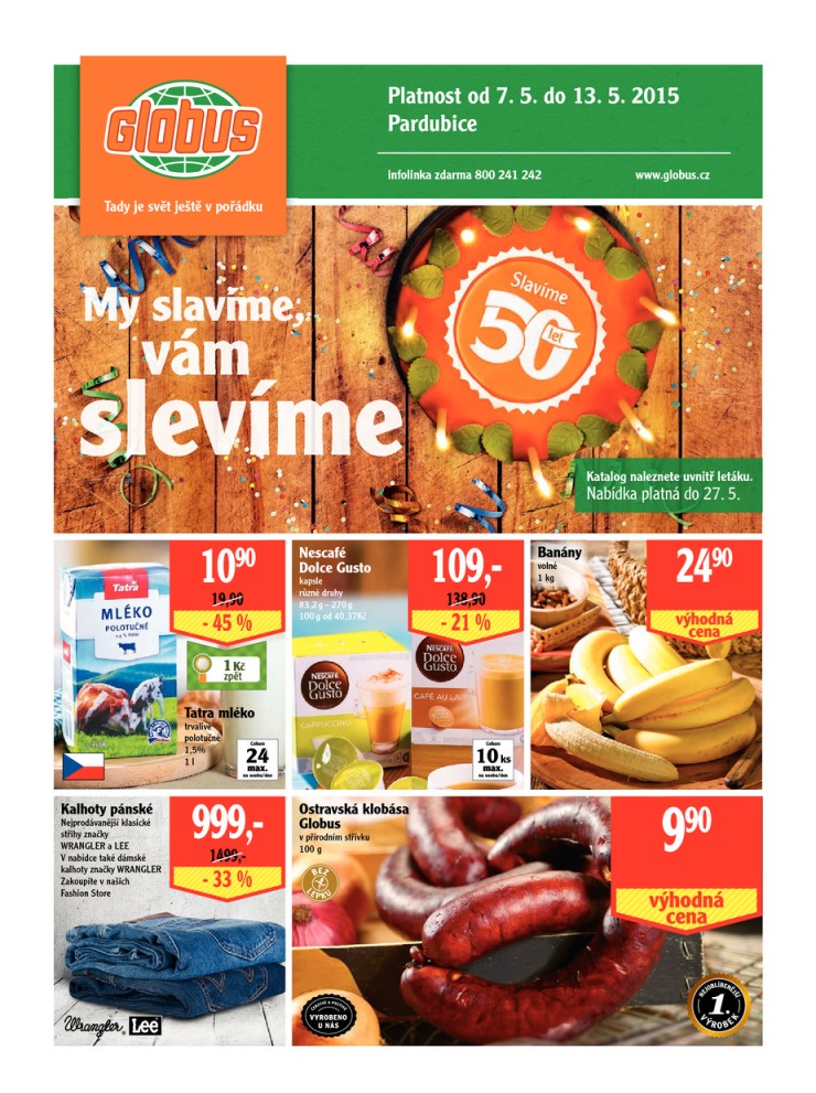leták Globus Naše noviny od 7.5.2015 strana 1 leták Globus Naše noviny od 7.5.2015 strana 1