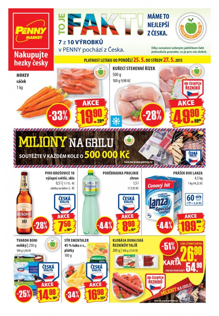 leták Penny Aktuální nabídka od 25.5.2015 strana 1 leták Penny Aktuální nabídka od 25.5.2015 strana 1