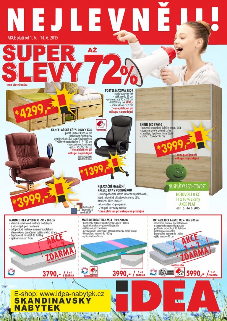 leták Idea nábytek Akční leták od 1.6.2015 strana 1 leták Idea nábytek Akční leták od 1.6.2015 strana 1