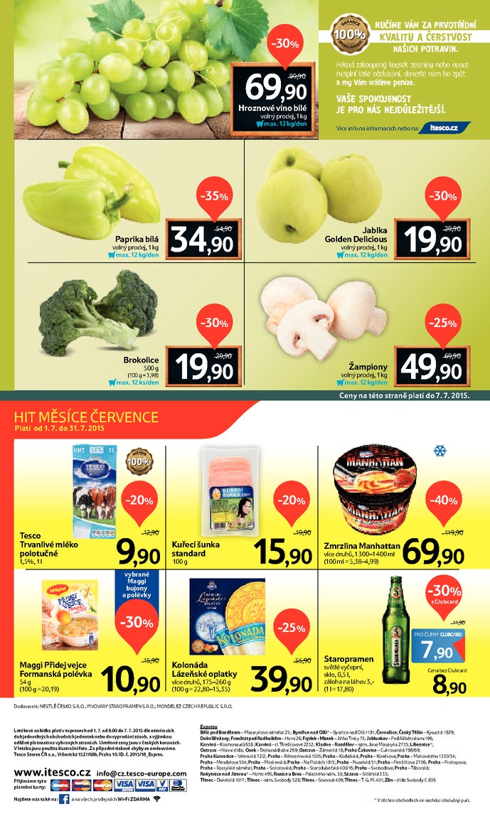leták Tesco Expres obchody od 1.7.2015 strana 1 leták Tesco Expres obchody od 1.7.2015 strana 1