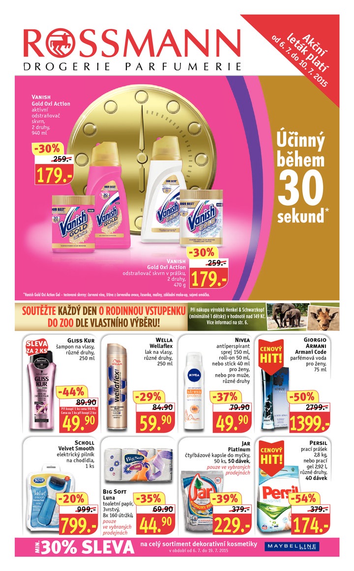 leták Rossmann Leták od 6.7.2015 strana 1 leták Rossmann Leták od 6.7.2015 strana 1