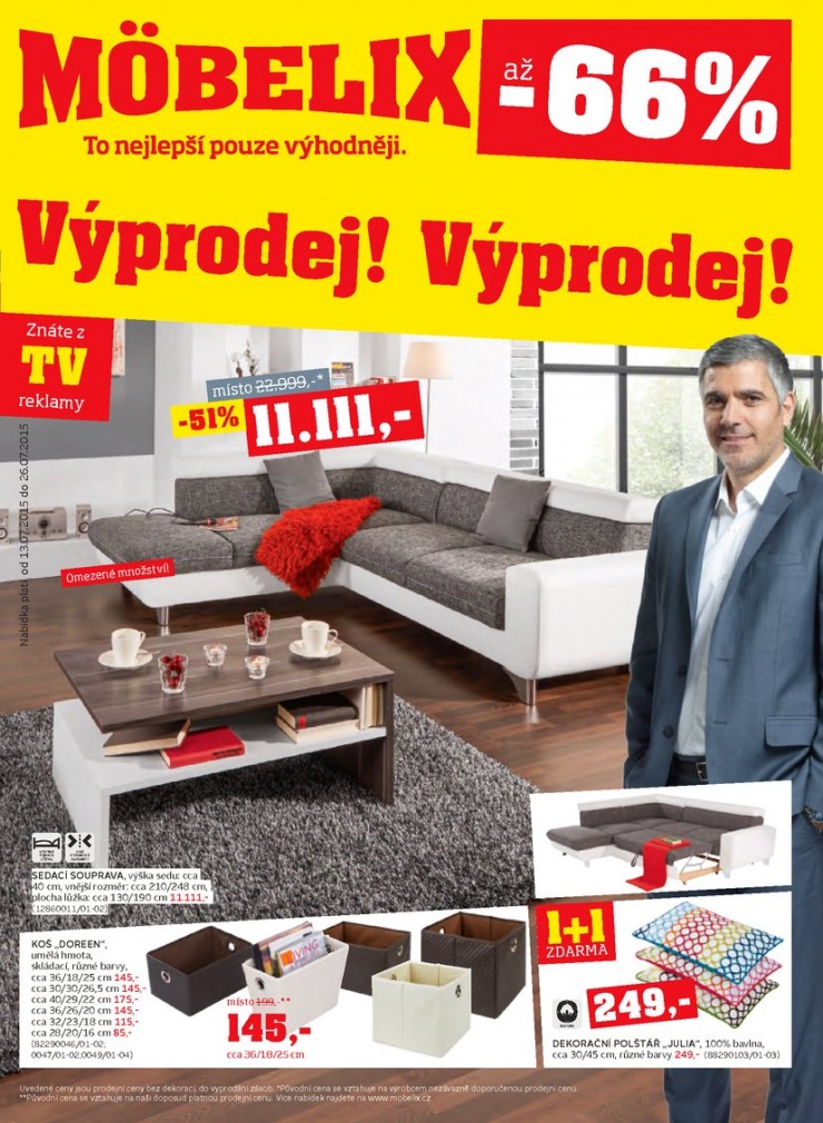 leták Mobelix Aktuální prospekt od 13.7.2015 strana 1 leták Mobelix Aktuální prospekt od 13.7.2015 strana 1