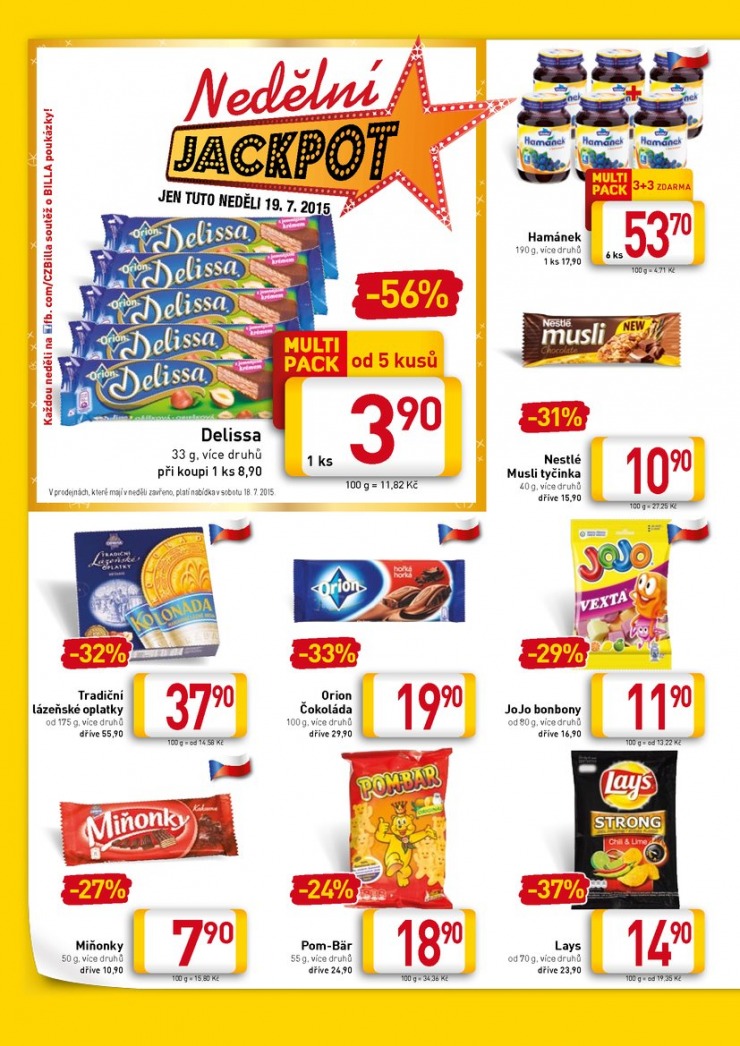 leták Billa velký od 15.7.2015 strana 1 leták Billa velký od 15.7.2015 strana 1