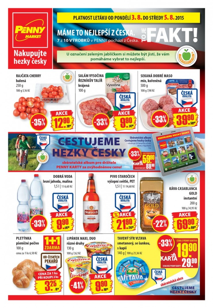 leták Penny Aktuální nabídka od 3.8.2015 strana 1 leták Penny Aktuální nabídka od 3.8.2015 strana 1