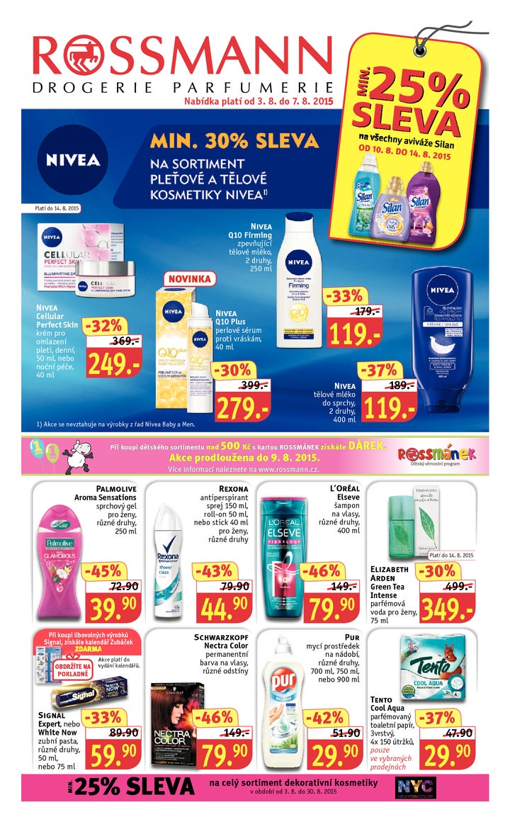 leták Rossmann Leták od 3.8.2015 strana 1 leták Rossmann Leták od 3.8.2015 strana 1