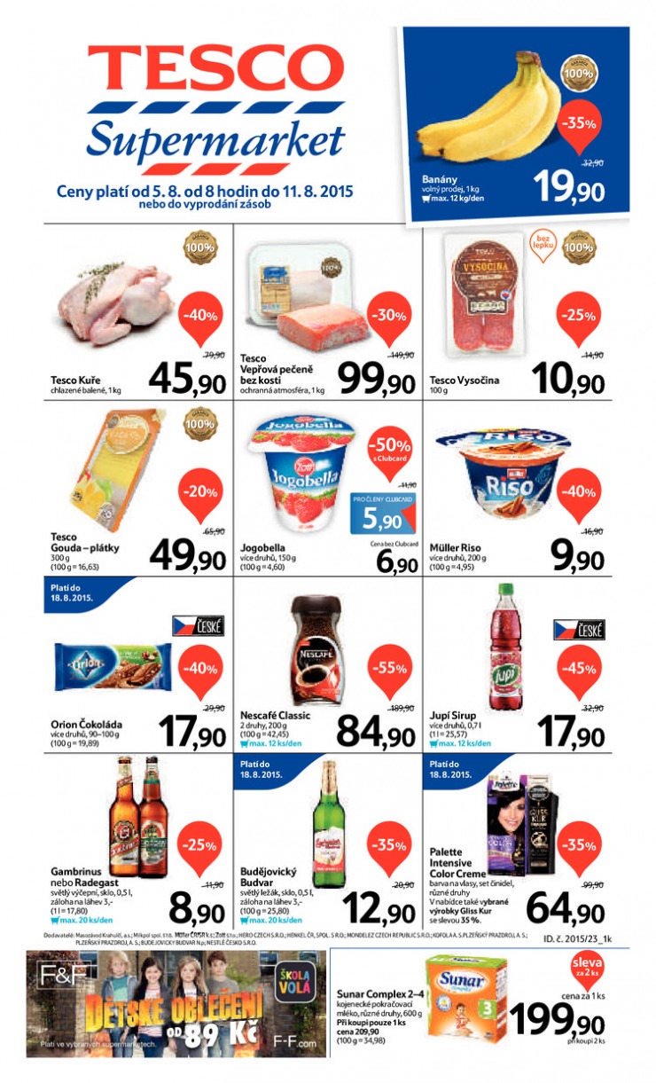 leták Tesco supermarkety od 5.8.2015 strana 1 leták Tesco supermarkety od 5.8.2015 strana 1
