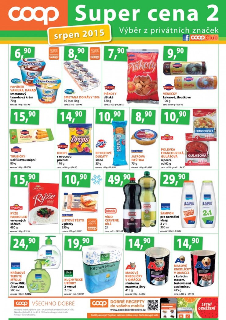 leták COOP Terno od 5.8.2015 strana 1 leták COOP Terno od 5.8.2015 strana 1