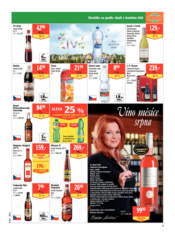leták Globus Naše noviny od 6.8.2015 strana 1 leták Globus Naše noviny od 6.8.2015 strana 1